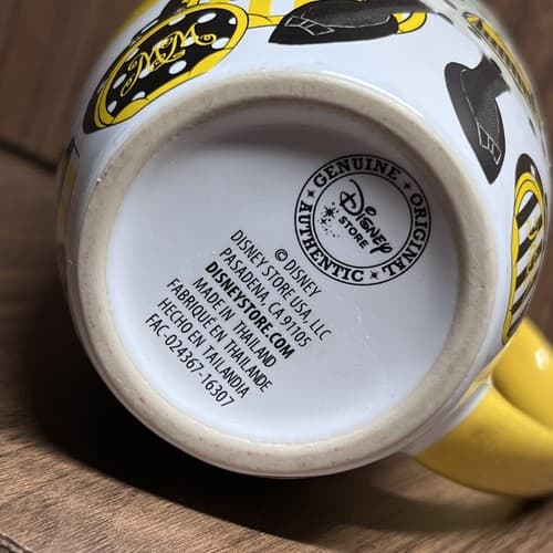 Authentic Disney Store Minnie Mouse Mug Yellow Polka Dots - Thumbnail 5
