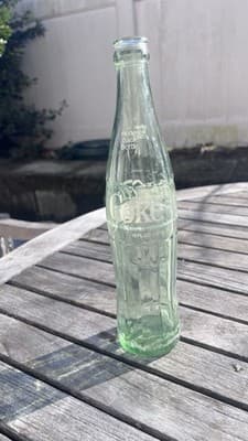 Vintage Coca Cola Coke Green Glass Bottle Tall 1 Pint 16 oz - Thumbnail 2
