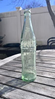 Vintage Coca Cola Coke Green Glass Bottle Tall 1 Pint 16 oz