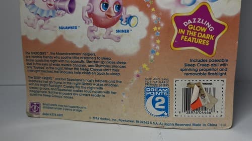 MOON DREAMERS SHINER Sleep Creep HASBRO 1986 Glow Doll Unopened - Thumbnail 8
