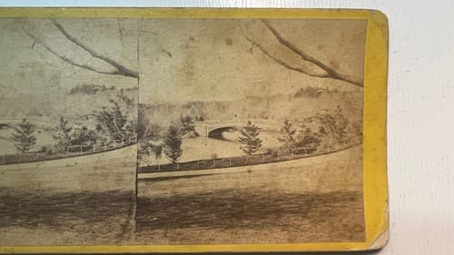New York City NYC - BOW BRIDGE-CENTRAL PARK- E&HT Anthony c1870s Stereoview - Thumbnail 3