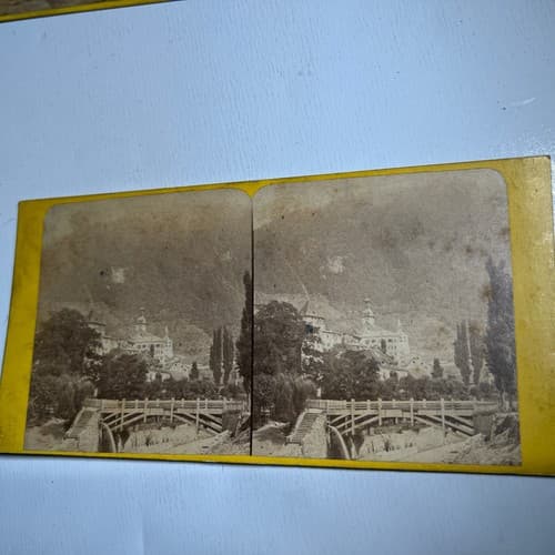 ( Lot of 3 ) Early 19th century Stereoview of a Swiss Alps - Thumbnail 4