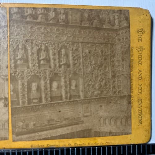 St. Ursula Church Cologne Germany Golden Chamber Stereoview Photo - Thumbnail 3