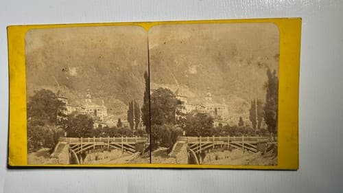 ( Lot of 3 ) Early 19th century Stereoview of a Swiss Alps - Thumbnail 3