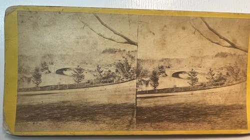 New York City NYC - BOW BRIDGE-CENTRAL PARK- E&HT Anthony c1870s Stereoview - Thumbnail 2