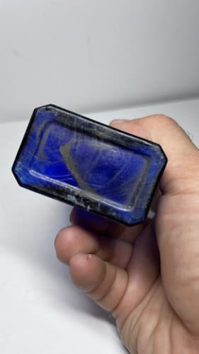 Wakelee's Camelline San Francisco 4 3/4" Cobalt Blue Tool Top Medicine Bottle - Thumbnail 6