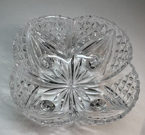 Vintage Lead Crystal Footed Candy Nut Dish Bowl, 5" x 2.75" - Thumbnail 3