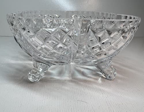Vintage Lead Crystal Footed Candy Nut Dish Bowl, 5" x 2.75" - Thumbnail 2
