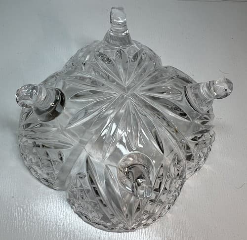 Vintage Lead Crystal Footed Candy Nut Dish Bowl, 5" x 2.75" - Thumbnail 4