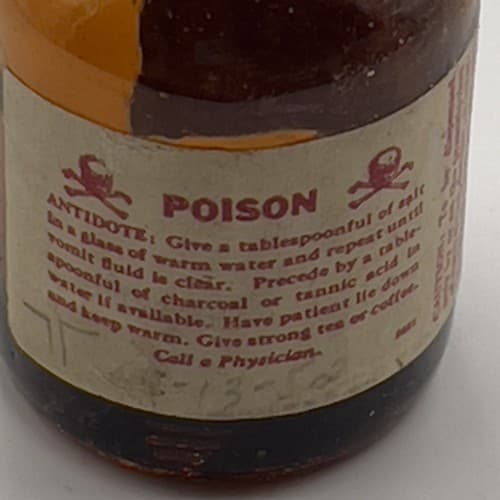 RARE Hyoscine Hydrobromide (Scopolamine) Mallinckrodt Poison Bottle bottle EMPTY - Thumbnail 4