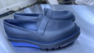 Camper Marta Oxfords Shoes Womens Size 7 US 38 EU Blue Leather Platform - Thumbnail 3