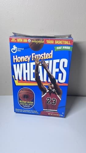 1997 MICHEAL JORDAN HONEY FROSTED WHEATIES BOX
