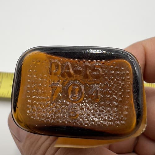 RARE Sandril Reserpine Lilly Amber Bottle EMPTY #1798 - Thumbnail 5
