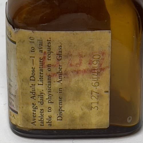 RARE Sandril Reserpine Lilly Amber Bottle EMPTY #1798 - Thumbnail 7