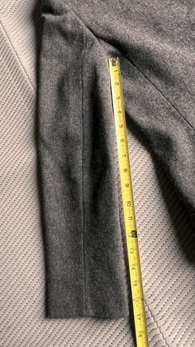 "STAGE" Vintage Military-Style Gray Wool Jacket w/ Brass Buttons - Women Sz 6 - Thumbnail 12