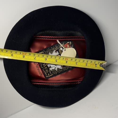 Vintage New Pebeo Super Luxe Pure Laine Impermeable Beret size 7 France - Thumbnail 5