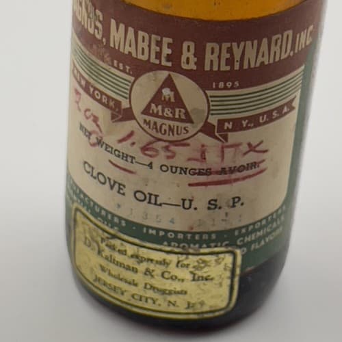Vintage Magnus, Mabee & Reynard Clove Oil Bottle some contents - Thumbnail 2