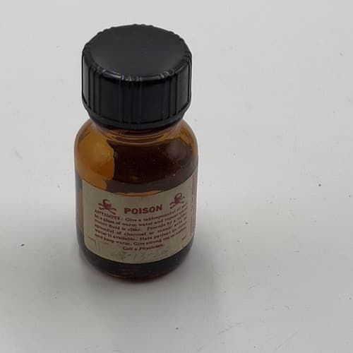 RARE Hyoscine Hydrobromide (Scopolamine) Mallinckrodt Poison Bottle bottle EMPTY - Thumbnail 3