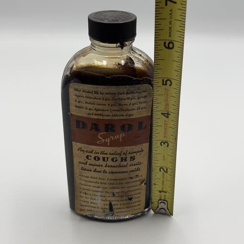 1940's McKesson Darol Cough Syrup Bottle for Display, Movie Prop Collectible - Thumbnail 5