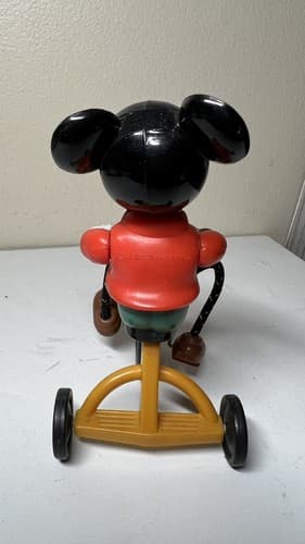 Disney's Vintage Mickey Mouse on Tricycle Gabriel Industries 1977 Action Toy - Thumbnail 4