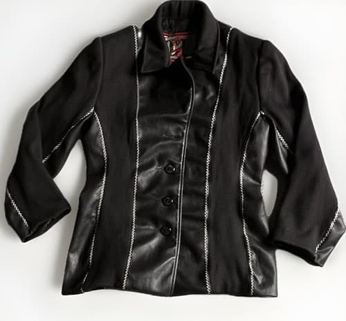 Christian Linares CL2 vintage Women's Black Wool Blend Jacket, read - Thumbnail 2