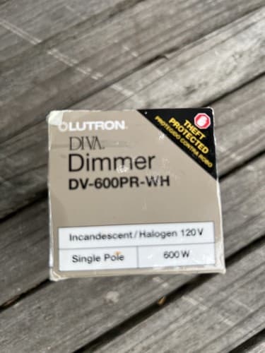 Lutron Diva Preset Dimmer Single Pole White 600W DV-600PR-WH NEW - Thumbnail 3