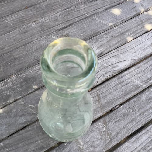 Vintage C. Krueger Brewing Company Newark NJ Green Aqua Glass Beer Bottle - Thumbnail 6