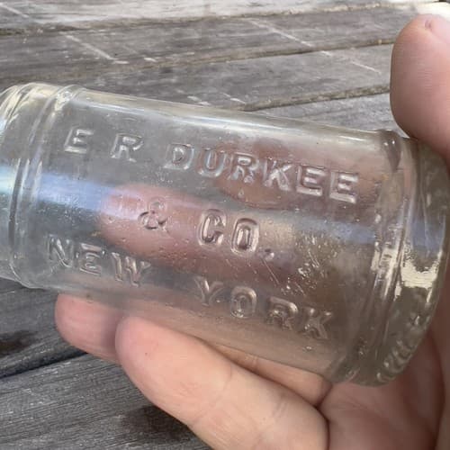 Vintage E.R. Durkee & Co. Salad Dressing Bottle New York Patented April 17 1877 - Thumbnail 3