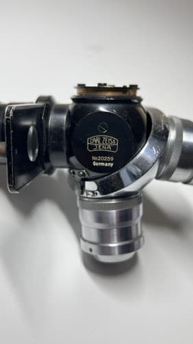 ANTIQUE CARL ZEISS NOSEPIECE MICROSCOPE PART 20259 AS PICTURED - Thumbnail 3