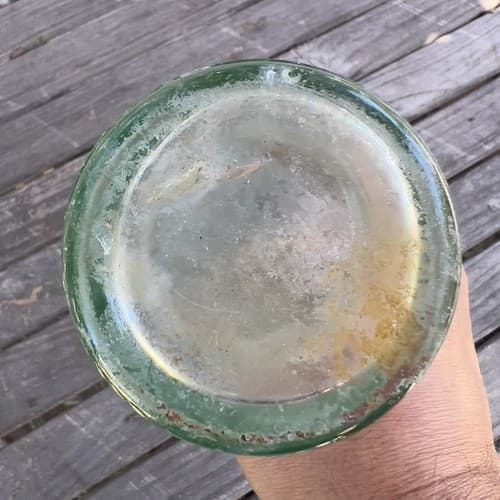 Vintage C. Krueger Brewing Company Newark NJ Green Aqua Glass Beer Bottle - Thumbnail 5