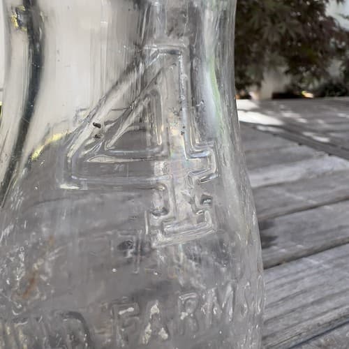 Vintage Glass Milk Bottle Sheffield Farms Co New York #4 Half Pint NY Dairy Pat - Thumbnail 7