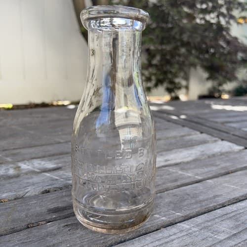 Vintage International Milk Company 1 Quart Milk Bottle from Hillside New Jersey