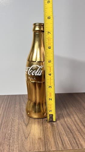 Very Rare 1968 Gold Coca Cola Commemorative Bottle 50mil gallon - Thumbnail 5