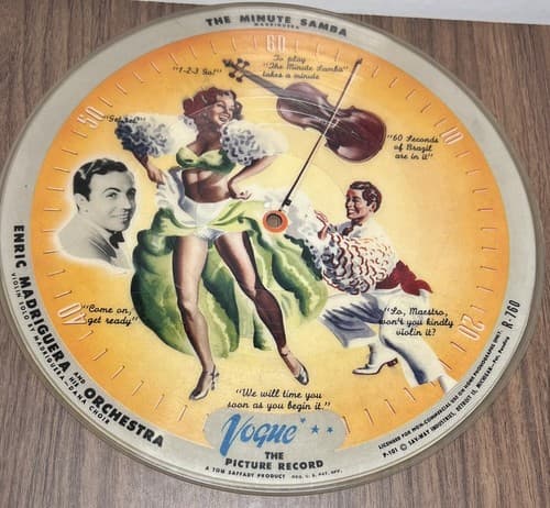 Enric Madriguera So It Goes Minute Samba VOGUE PICTURE DISC R-760 78 - Thumbnail 3