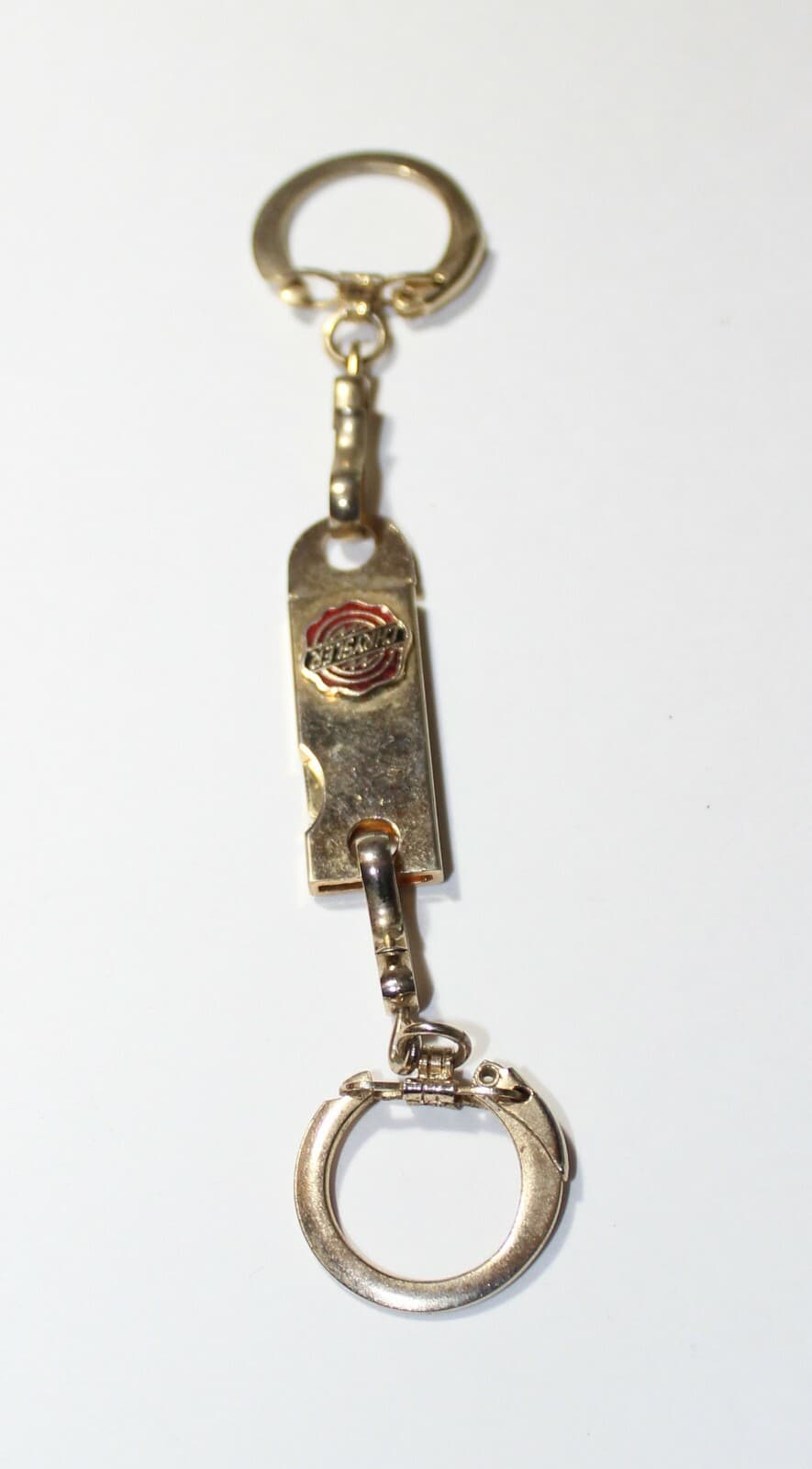 Vintage Chrysler Double Key Fob Key Chain with Rings Rare - Thumbnail 3