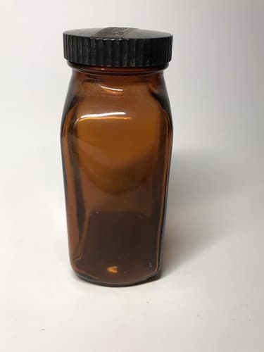 Vintage 1950's Mallinckrodt RX Pharmacy Bottle Amber Glass - Thumbnail 4