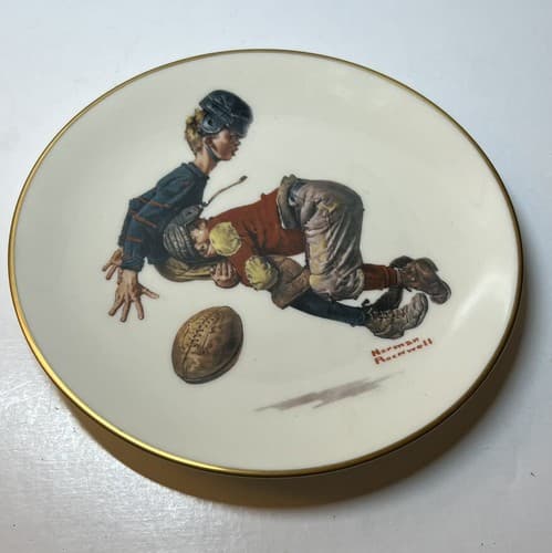 Norman Rockwell Saturday's Heroes Collector Plate 1978 Danbury Mint - Thumbnail 2