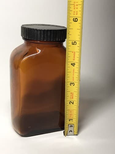 Vintage 1950's Mallinckrodt RX Pharmacy Bottle Amber Glass - Thumbnail 2