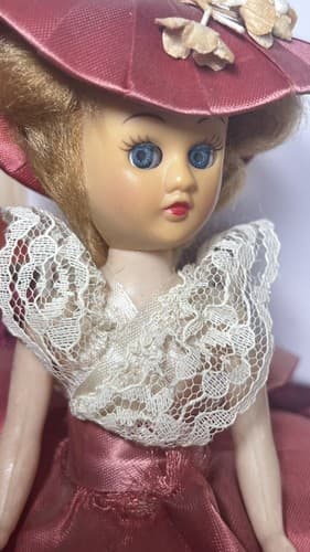 Vintage Lot of Celluloid 8" dolls traditional costumes , sleepy eyes,mohair hair - Thumbnail 3