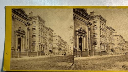 STEREOVIEW - 5th Ave & 37 St New York City H.T. Anthony #2245 Rare c. 1860's - Thumbnail 2
