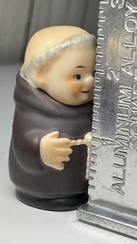 GOEBEL HUMMEL Fryar TUCK MONK PRIEST SALT & PEPPER SHAKER GERMANY 1960 - Thumbnail 9