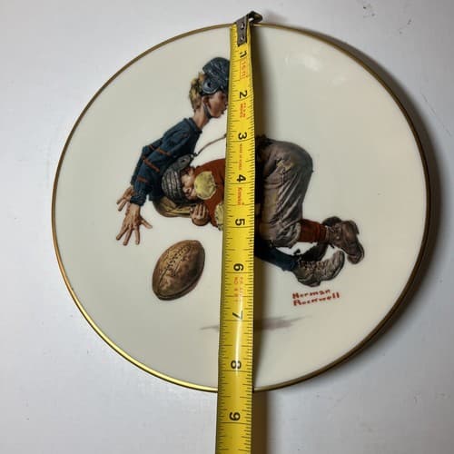 Norman Rockwell Saturday's Heroes Collector Plate 1978 Danbury Mint - Thumbnail 6