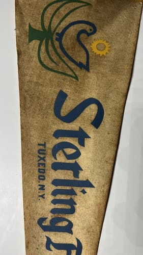 Sterling Forest Gardens Fun Tuxedo, NY VINTAGE PENNANT 26" - Thumbnail 2