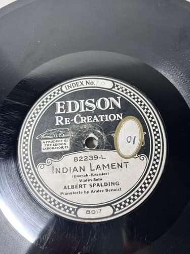 Edison Recreation Diamond Record 82239 Indian Lament/Largo Xerxes ,1921 - Thumbnail 5