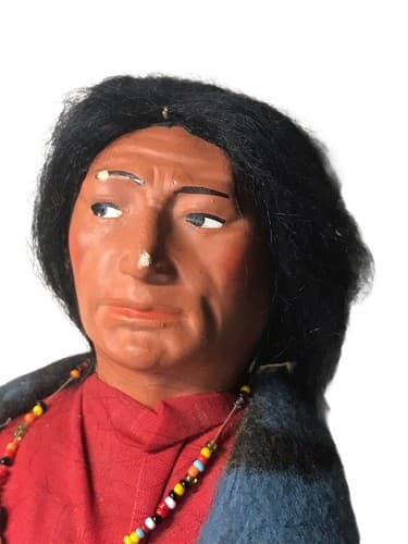 Skookum Indian Native American Doll - 12" , Bully Good ,1930's Rare Male - Thumbnail 2