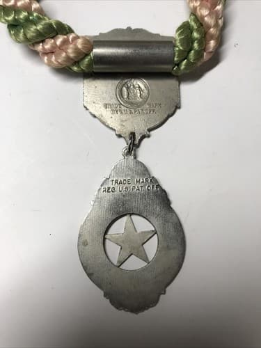 Vintage Odd Fellows IOOF P.N.G. Star Lodge Necklace with Rope Fraternal - Thumbnail 3