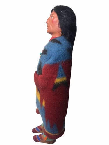 Skookum Indian Native American Doll - 12" , Bully Good ,1930's Rare Male - Thumbnail 6