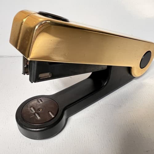 Movado Solingen Germany Gold Chrome Stapler RARE - Thumbnail 5
