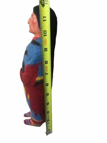 Skookum Indian Native American Doll - 12" , Bully Good ,1930's Rare Male - Thumbnail 7