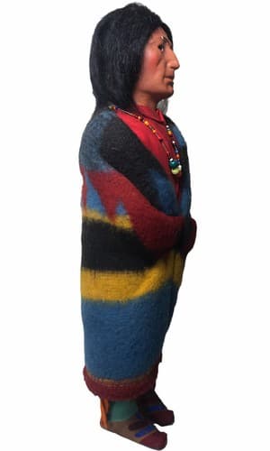 Skookum Indian Native American Doll - 12" , Bully Good ,1930's Rare Male - Thumbnail 8